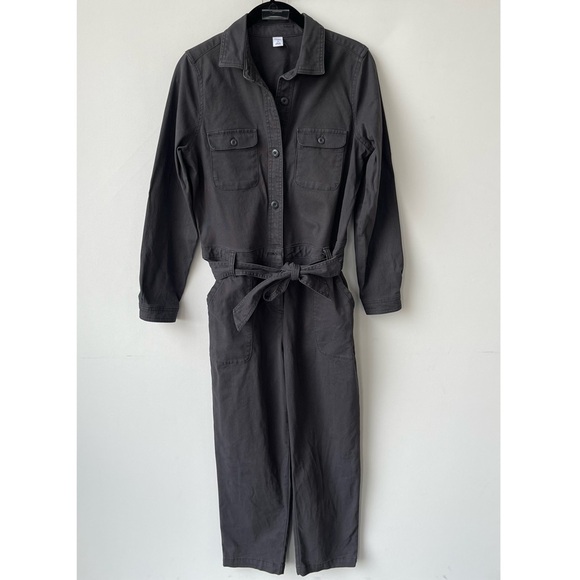 Old Navy Long-Sleeve Zip-Front Cropped Utility Jumpsuit for Women size XS - Picture 1 of 7